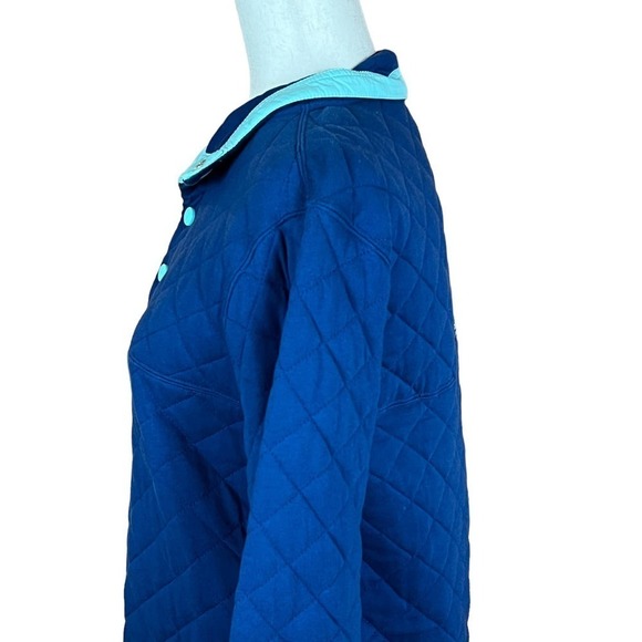 LAUREN JAMES THE LAWSON QUILTED PULLOVER IN ESTATE BLUE WOMEN'S SMALL - Picture 8 of 16